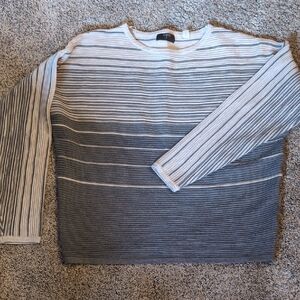 NWOT Striped Gray Sweater